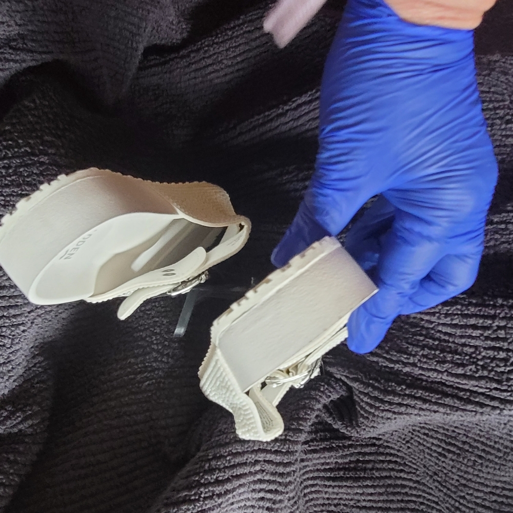 NWT BLING FAUX PEARL DOUBLE BANDED COMFORT NO SLIP SLIDE - Picture 7 of 9